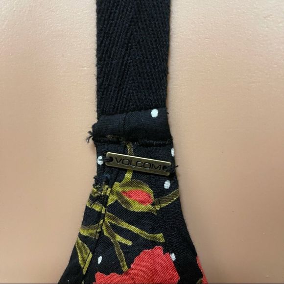 Volcom Polka Dot Rose Floral Midi Dress Sz S - Picture 10 of 15